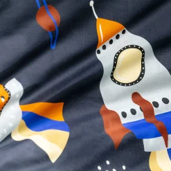 Bedlinnenset Kids|Bedlinnenset Kids<Colombine des petits Bedlinnen voor kids, Galaxy met kattenprint, 1 persoon - katoen marine