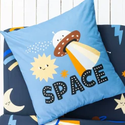 Bedlinnenset Kids|Bedlinnenset Kids<Colombine des petits Bedlinnen voor kids, Galaxy met kattenprint, 1 persoon - katoen marine