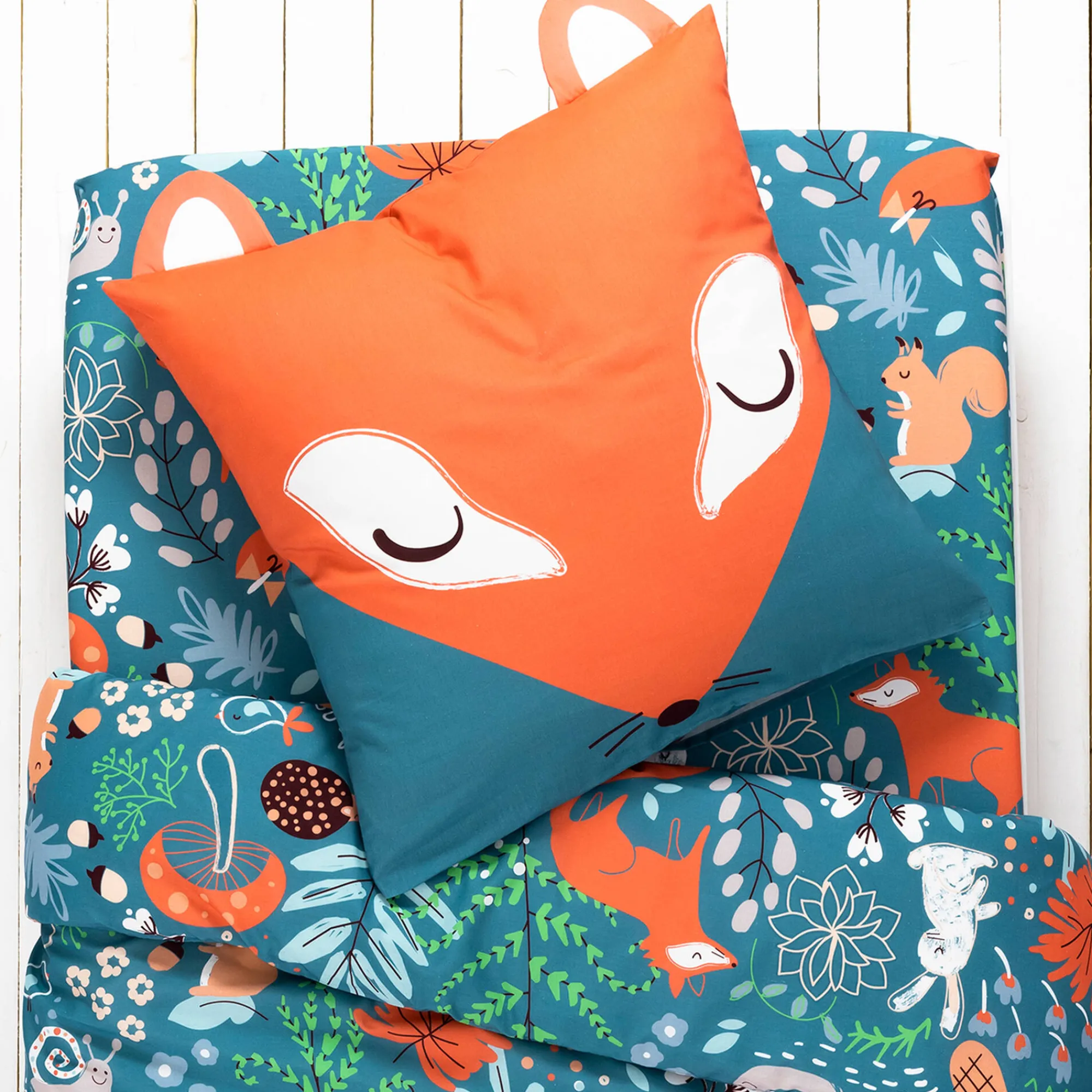 Bedlinnenset Kids|Bedlinnenset Kids<Colombine des petits Bedlinnen voor kinderen, Champy, in biologisch katoen(**) blauw