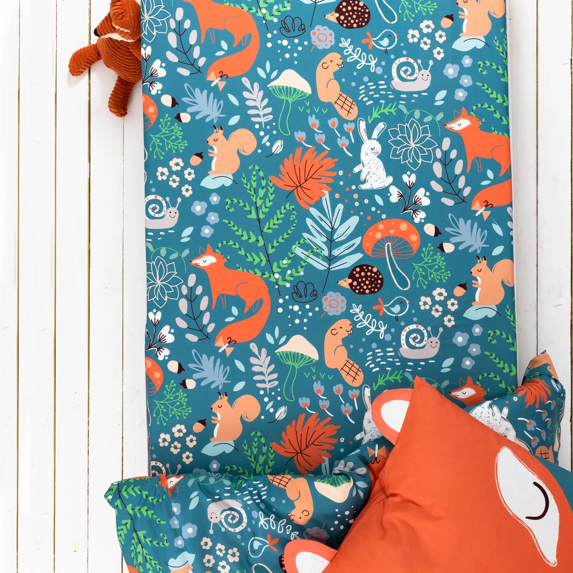 Bedlinnenset Kids|Bedlinnenset Kids<Colombine des petits Bedlinnen voor kinderen, Champy, in biologisch katoen(**) blauw