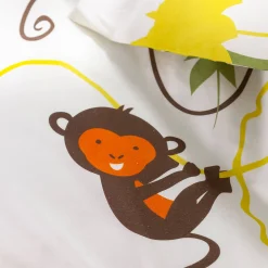 Bedlinnenset Kids|Bedlinnenset Kids<Colombine des petits Bedlinnen voor kinderen Jungle, met dierenprint, voor 1 persoon - katoen beige