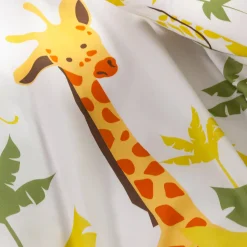Bedlinnenset Kids|Bedlinnenset Kids<Colombine des petits Bedlinnen voor kinderen Jungle, met dierenprint, voor 1 persoon - katoen beige