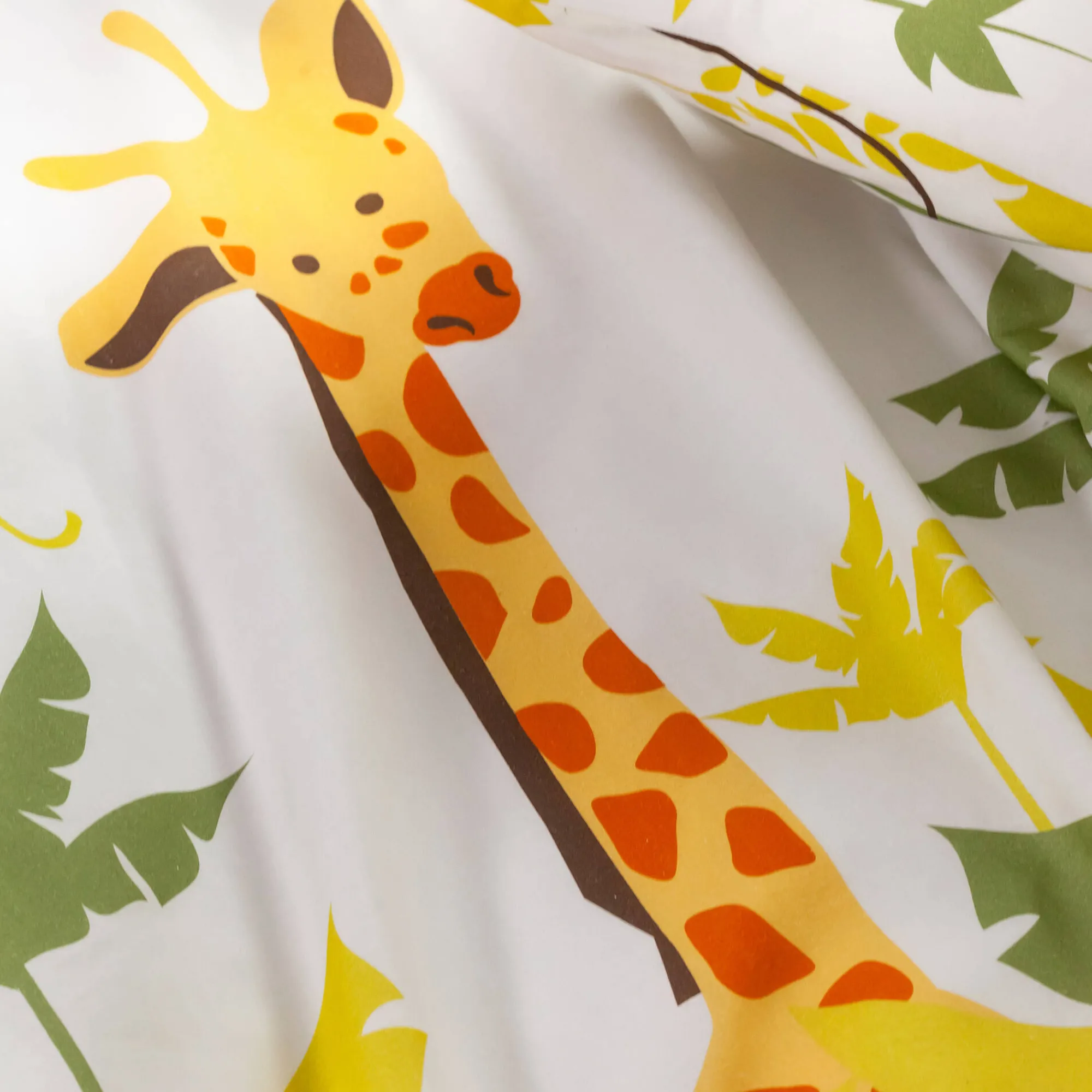 Bedlinnenset Kids|Bedlinnenset Kids<Colombine des petits Bedlinnen voor kinderen Jungle, met dierenprint, voor 1 persoon - katoen beige