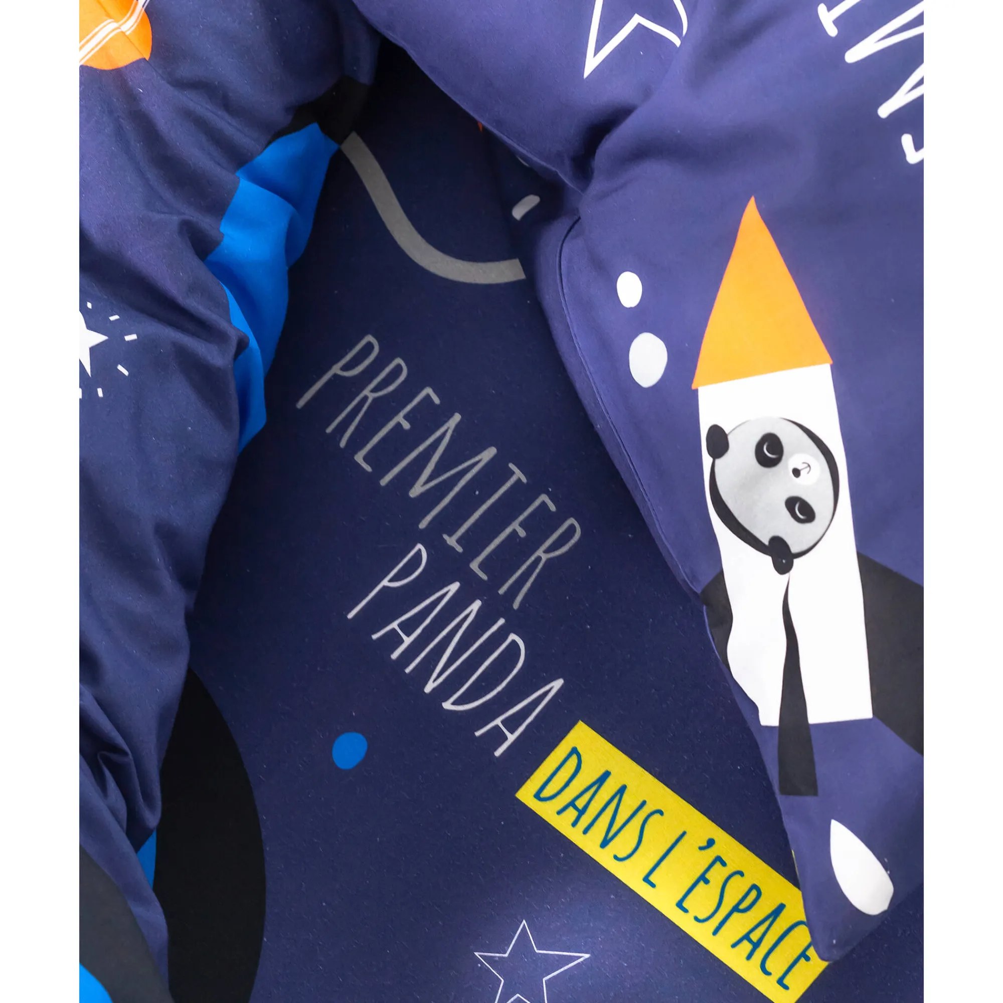 Bedlinnenset Kids|Bedlinnenset Kids<Colombine des petits Bedlinnen voor kinderen Pao - katoen met ruimteprint marine