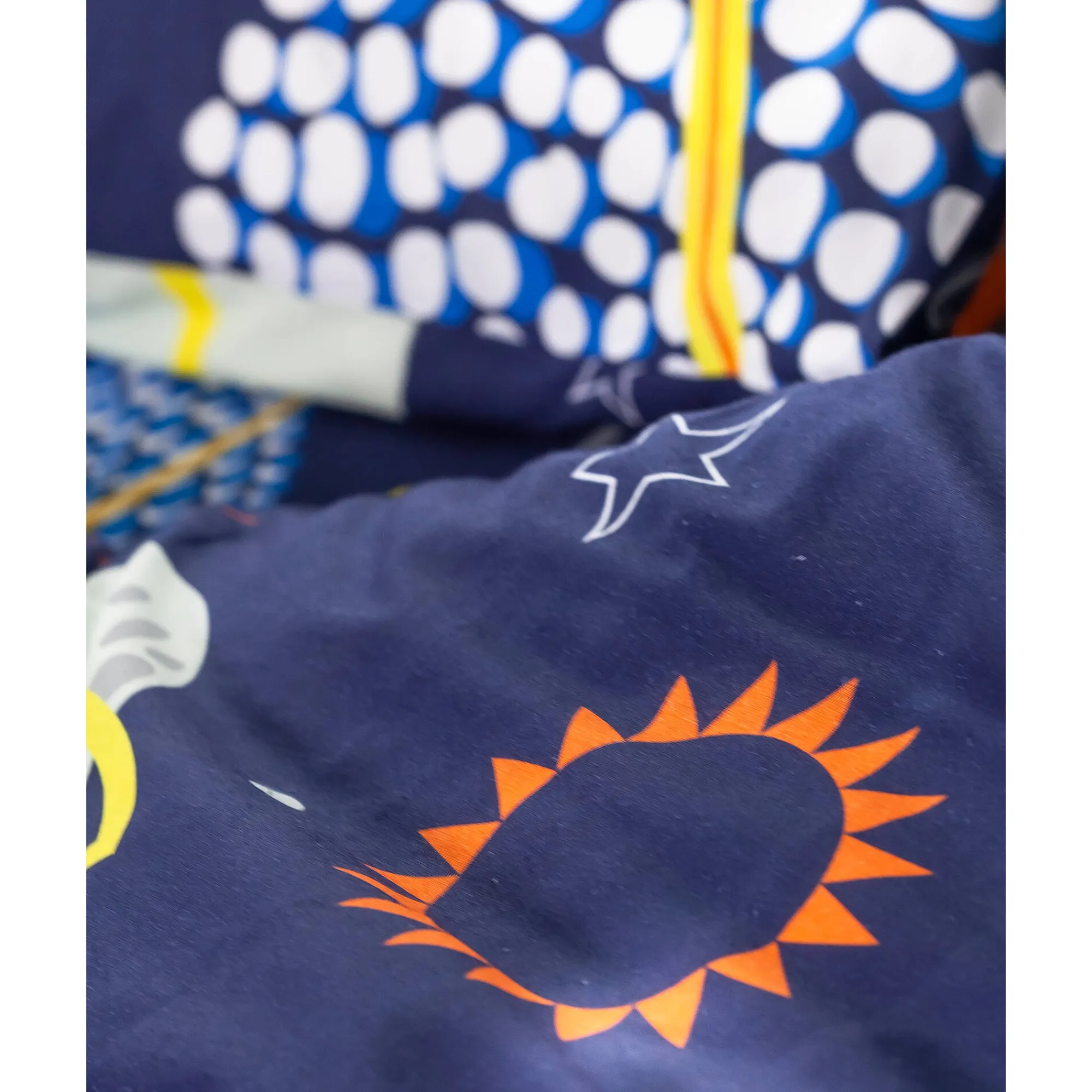 Bedlinnenset Kids|Bedlinnenset Kids<Colombine des petits Bedlinnen voor kinderen Pao - katoen met ruimteprint marine