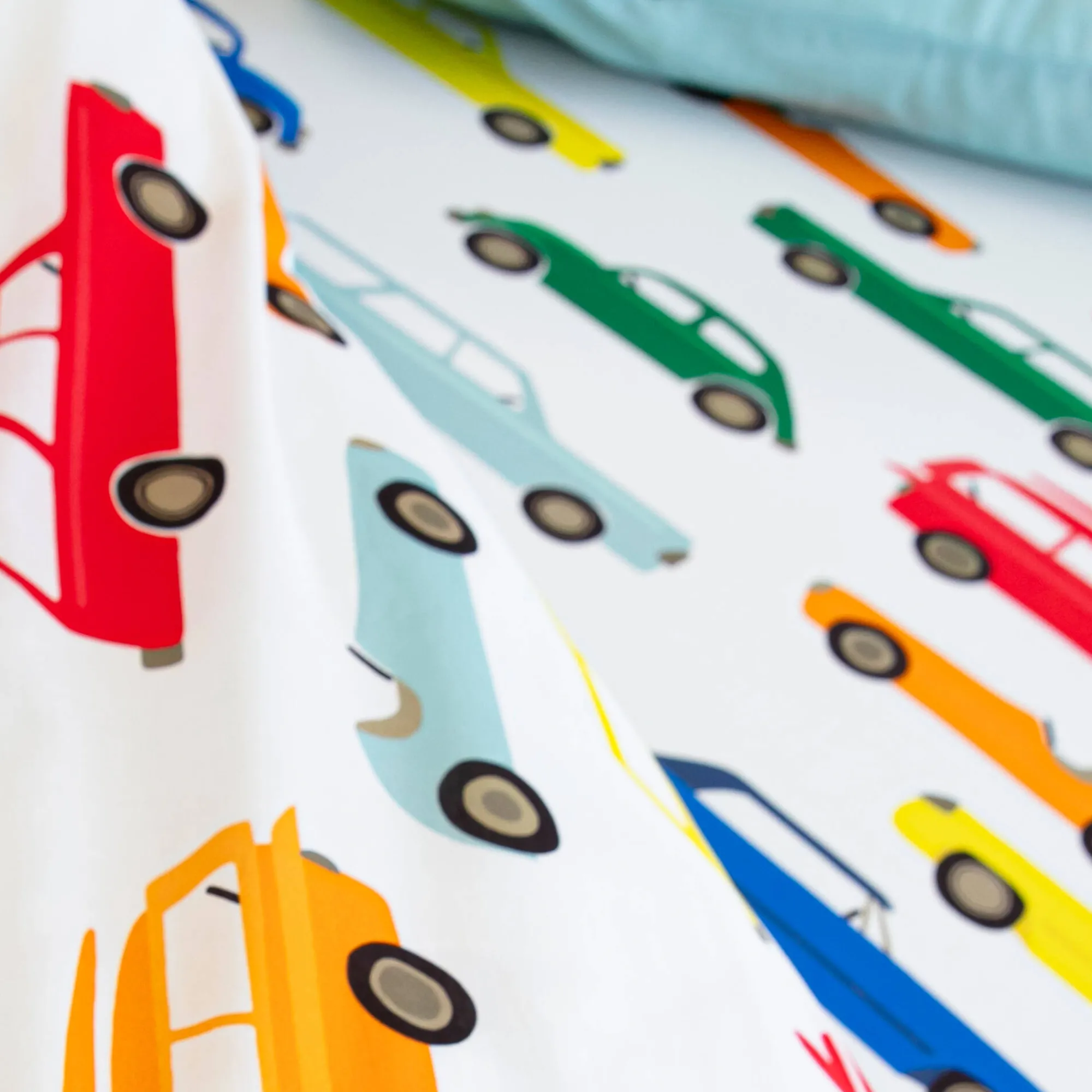 Bedlinnenset Kids|Bedlinnenset Kids<Colombine des petits Bedlinnen voor kinderen Vroum, katoen - autoprint wit