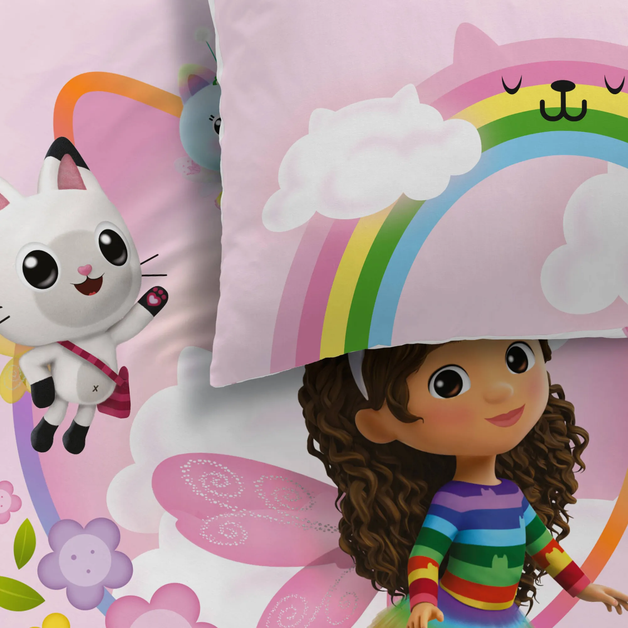 Bedlinnenset Kids|Delige Bedlinnenset<Gabby et la maison magique Bedlinnenset Gabby en het Magische huis® katoen roze / wit