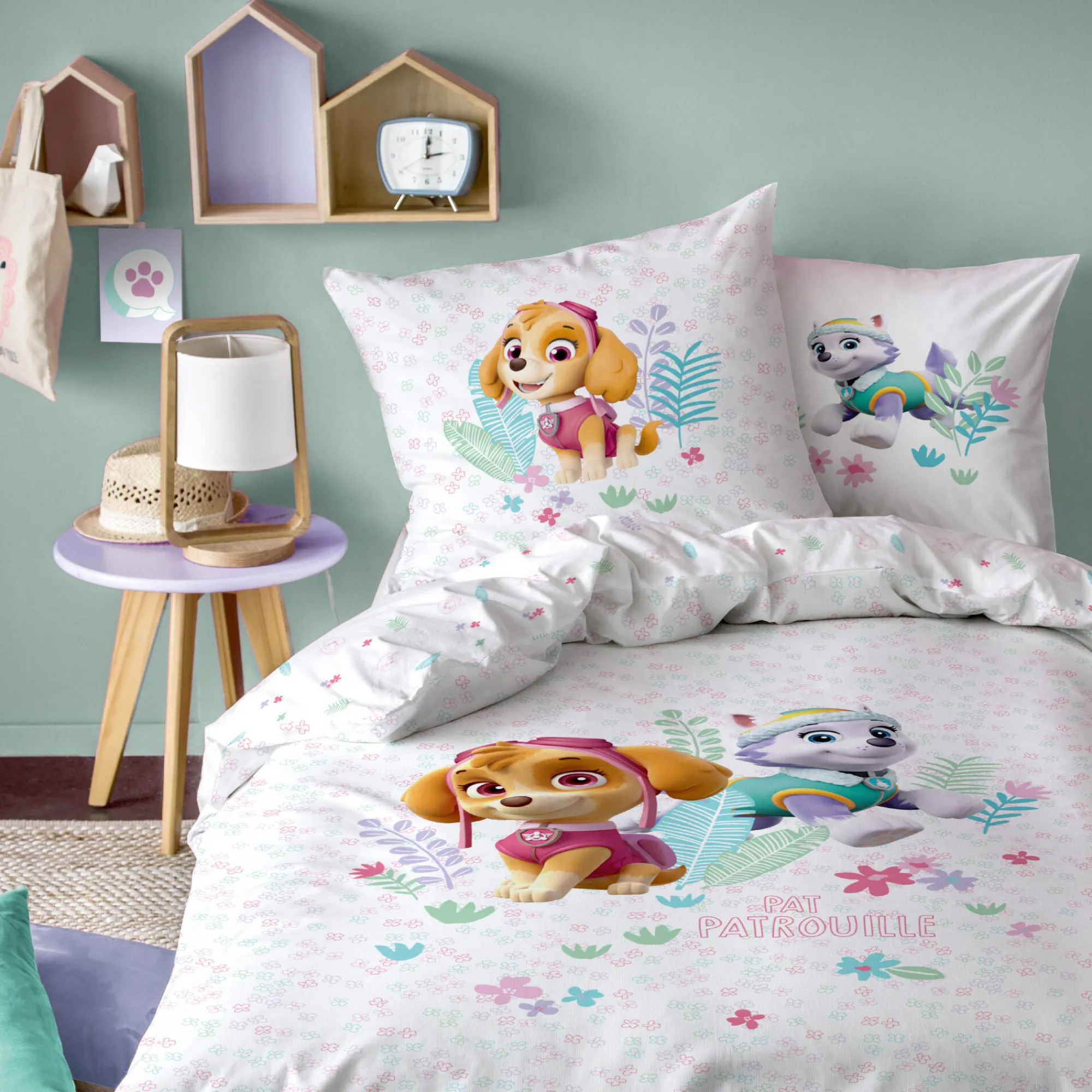 Bedlinnenset Kids|Delige Bedlinnenset<Patpatrouille Bedlinnenset Paw Patrol - katoen roze / wit