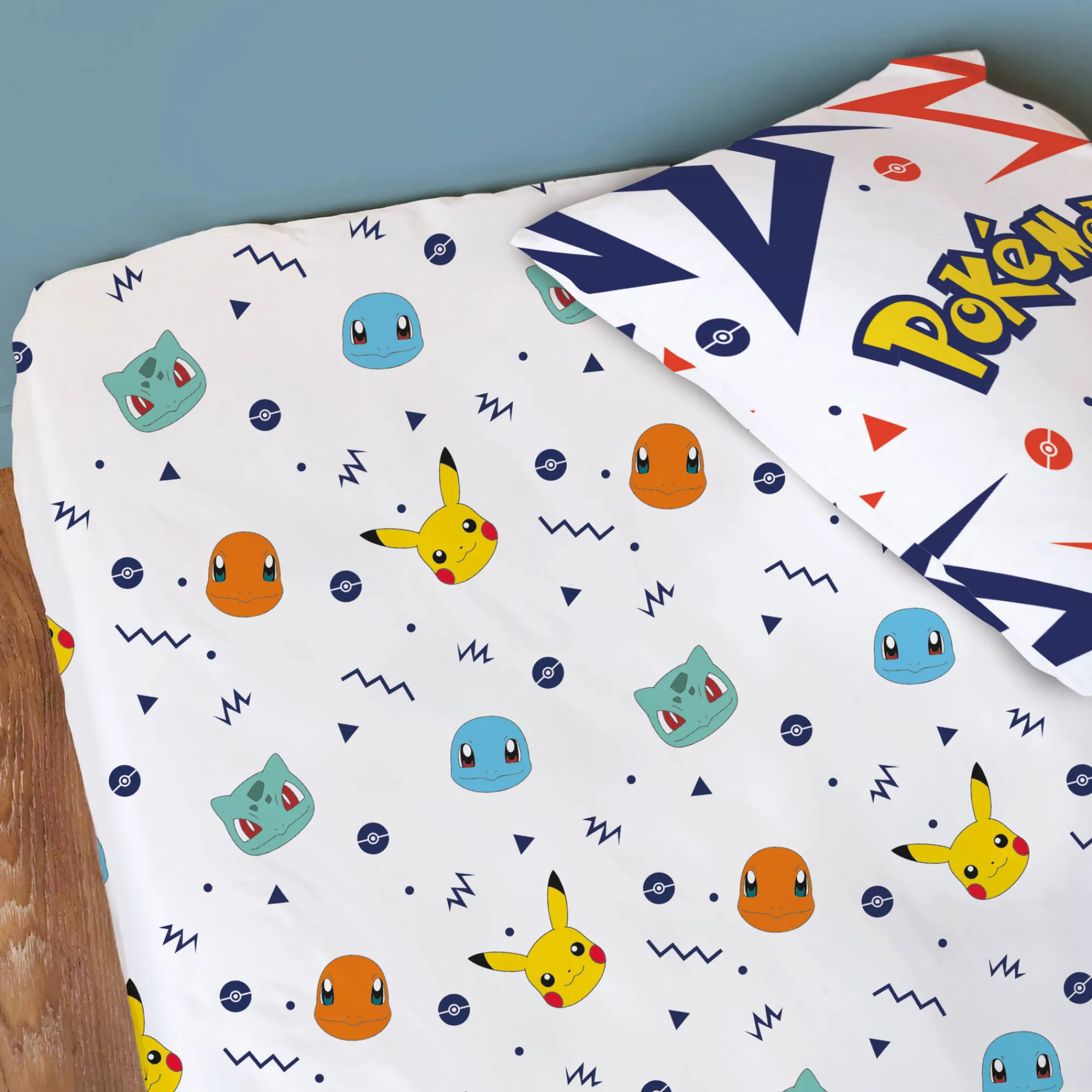 Bedlinnenset Kids|Delige Bedlinnenset<Pokemon Bedlinnenset Pokémon - katoen geel / wit