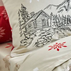 Fantasie Bedlinnen|Vlak Laken<Blancheporte Bedllinnen Montana in katoen rood