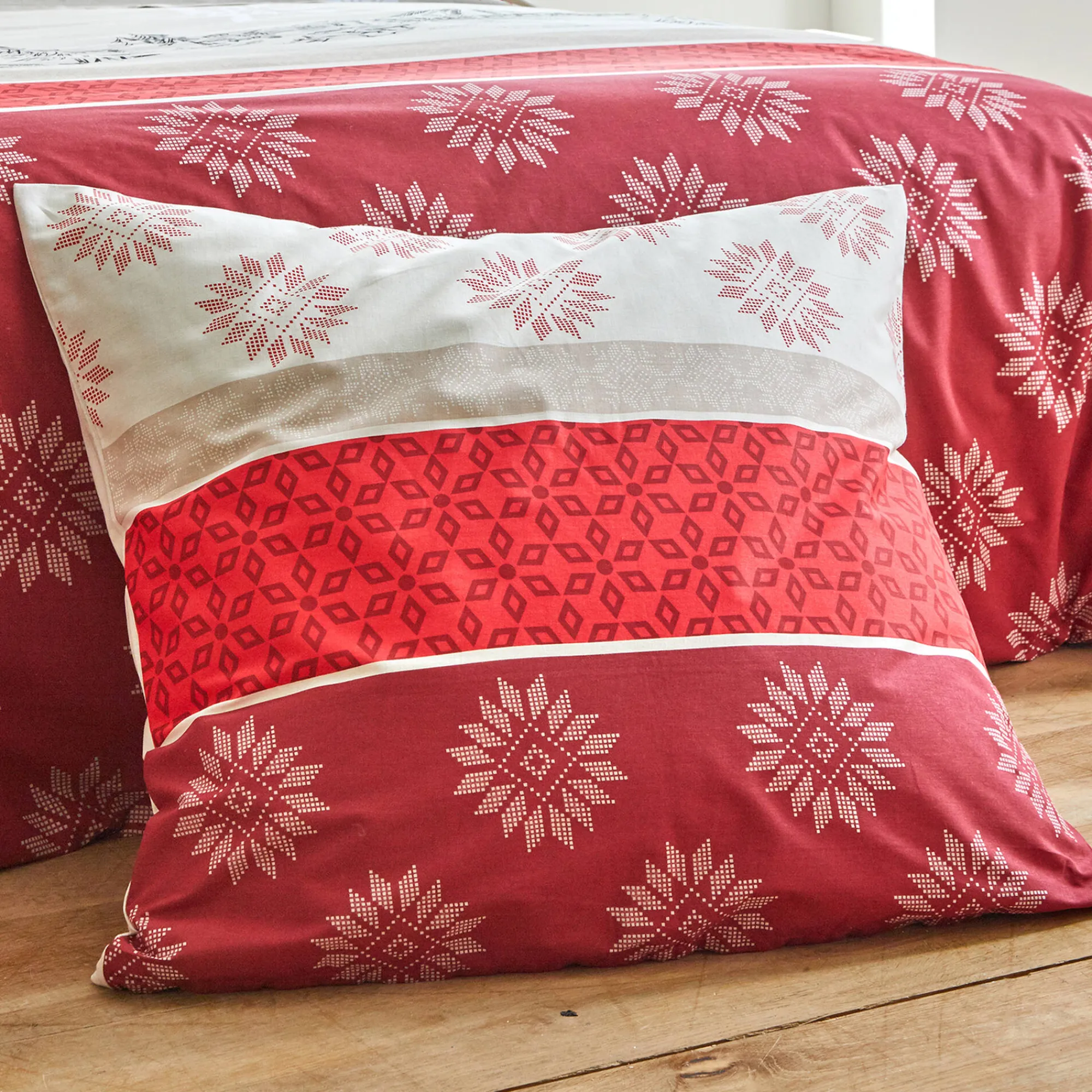 Fantasie Bedlinnen|Vlak Laken<Blancheporte Bedllinnen Montana in katoen rood