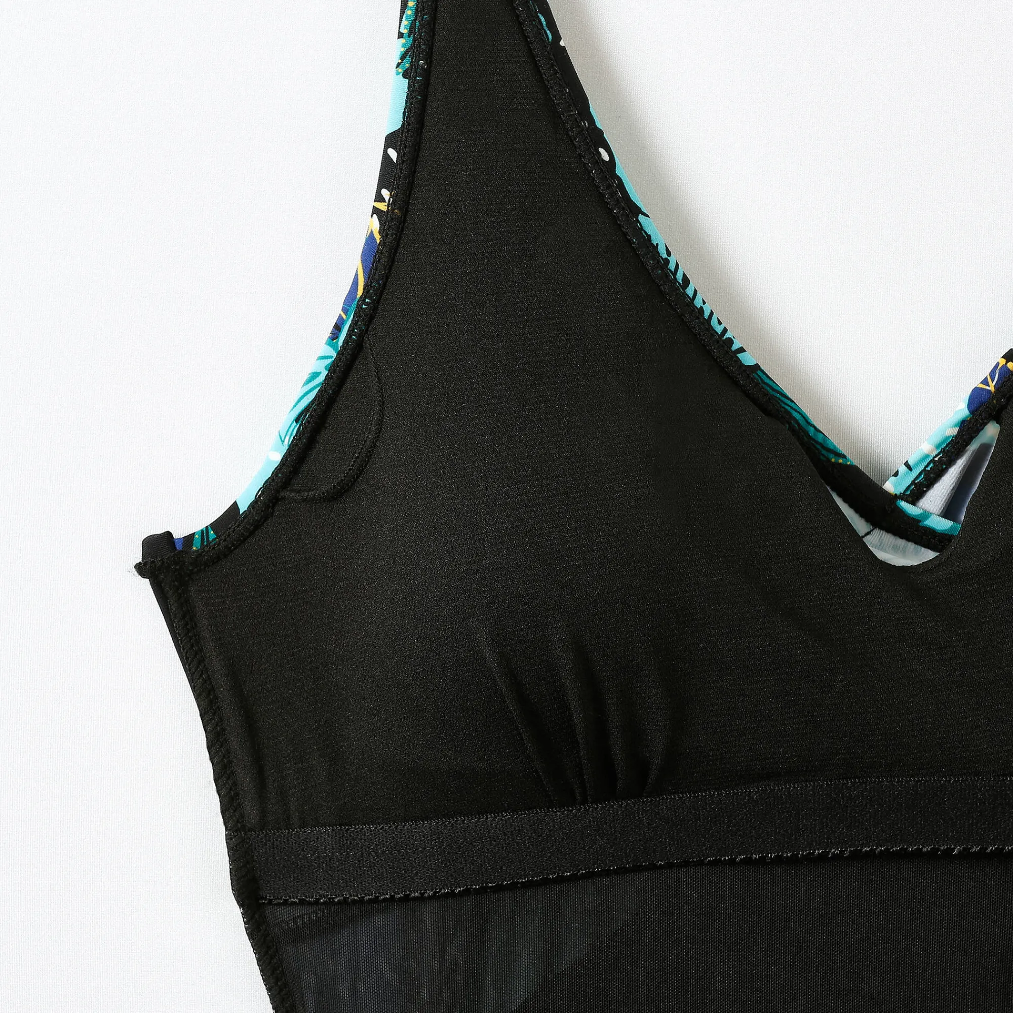 Badmode|Badmode<Blancheporte Bedrukt badpak, postoperatieve lijn PALOMBIA zwart / blauw