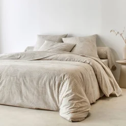 Fantasie Bedlinnen|Vlak Laken<Blancheporte Bedrukt bedlinnen Marie, in katoen beige