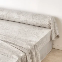 Fantasie Bedlinnen|Vlak Laken<Blancheporte Bedrukt bedlinnen Marie, in katoen beige