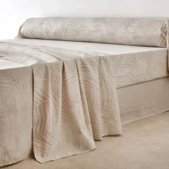 Fantasie Bedlinnen|Vlak Laken<Blancheporte Bedrukt bedlinnen Marie, in katoen beige