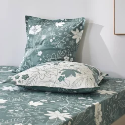 Fantasie Bedlinnen|Vlak Laken<Blancheporte Bedrukt bedlinnen Pénélope, in katoen eucalyptus
