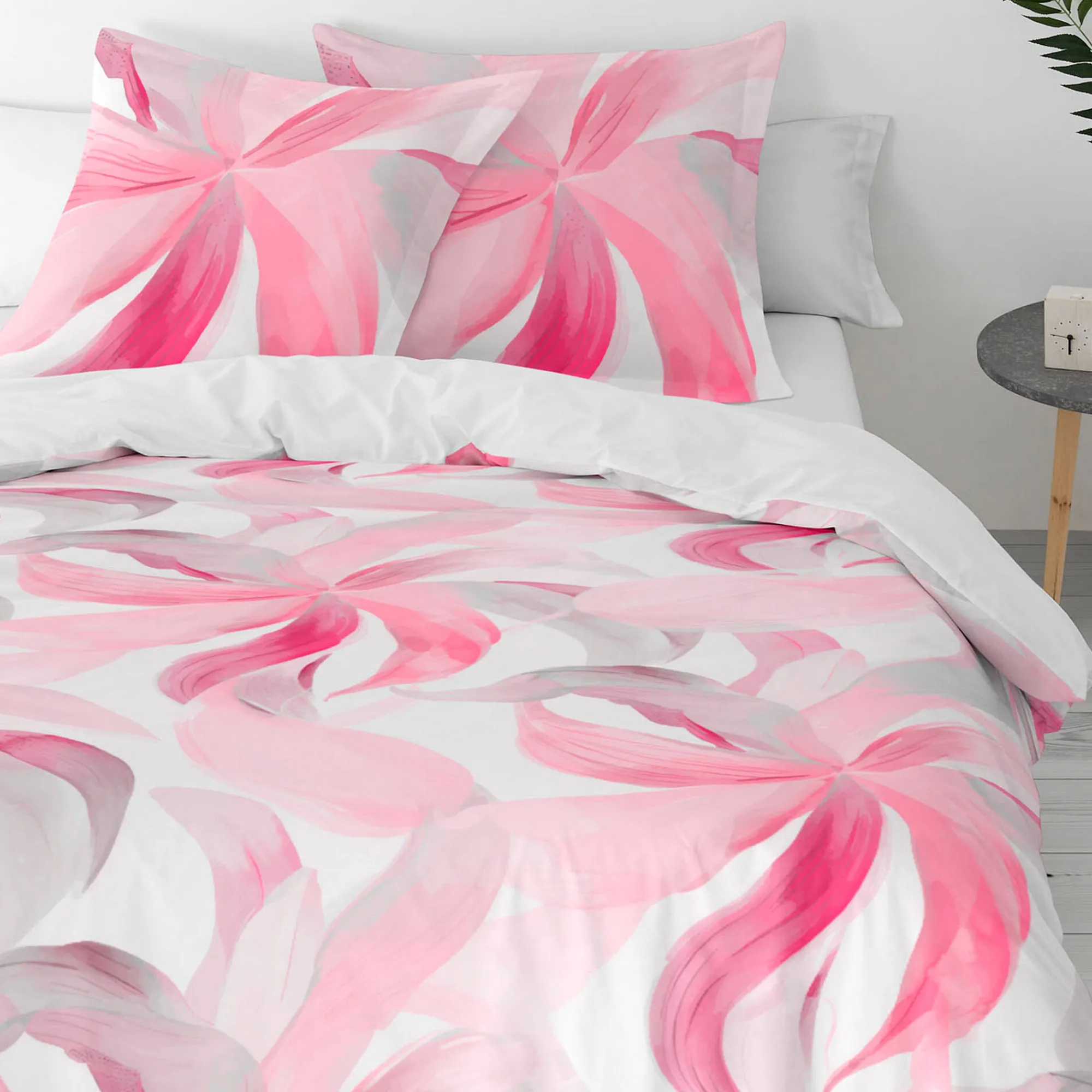 Fantasie Bedlinnen|Kussensloop<Blancheporte Bedrukt bedlinnen Rosa - katoen roze