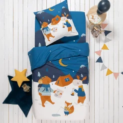 Bedlinnenset Kids|Bedlinnenset Kids<Colombine des petits Bedrukt bedlinnen voor kinderen Rando - katoen wit