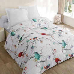 Dekbed<Blancheporte Bedrukt dekbed in katoen Oiseaux 400 g/m2 wit