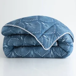 Dekbed<Blancheporte Bedrukt dekbed in katoen Palmito 200g/m2 blauw