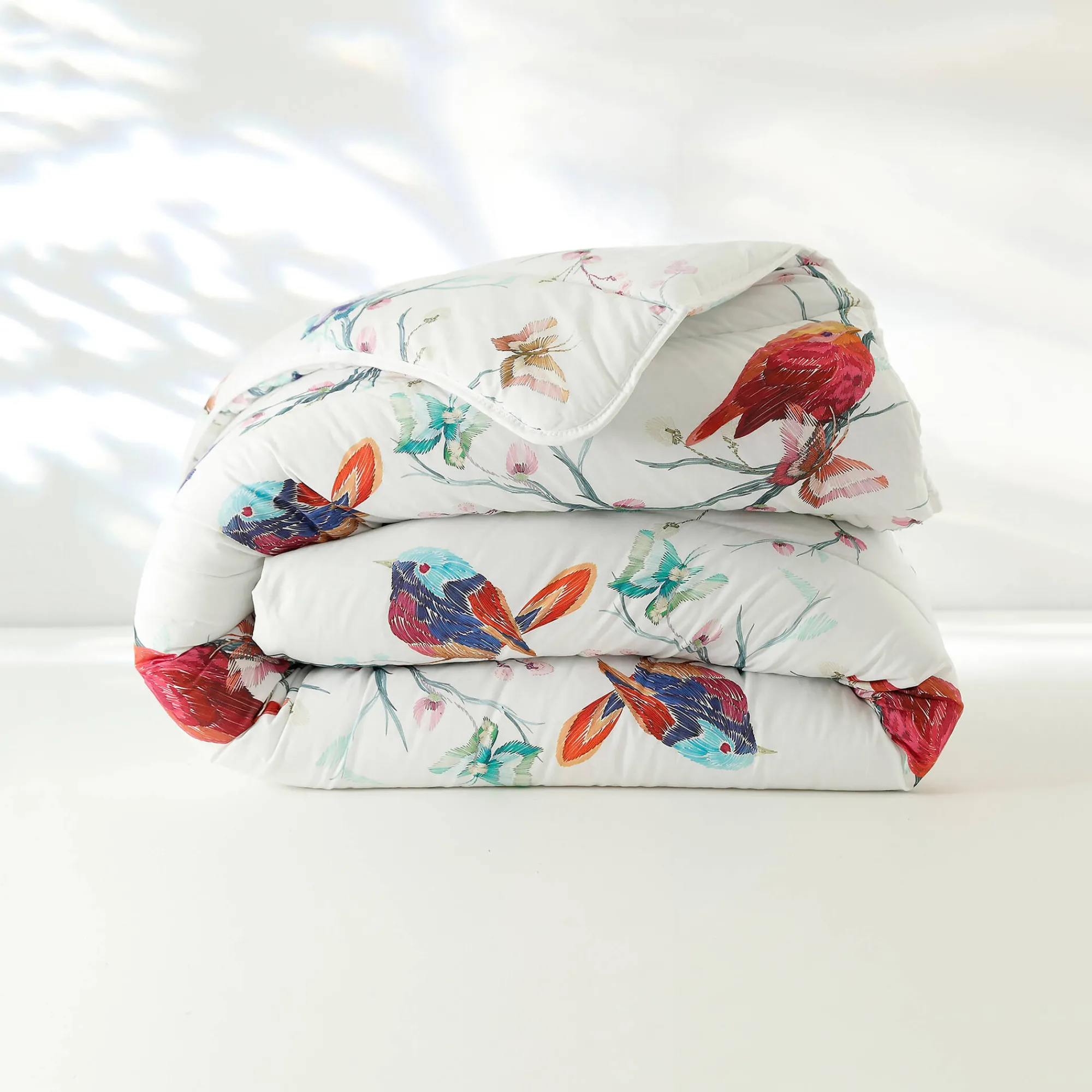 Dekbed<Blancheporte Bedrukt dekbed in katoen Oiseaux 200 g/m2 wit