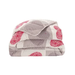 Dekbed<Blancheporte Bedrukt dekbed in katoen Lovely 200g/m2 rood