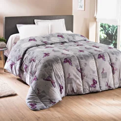 Dekbed<Blancheporte Bedrukt dekbed in katoen Célestine 200g/m2 grijs / parma