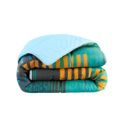 Dekbed<Blancheporte Bedrukt dekbed in microvezel, Savane - 400g/m2 smaragd