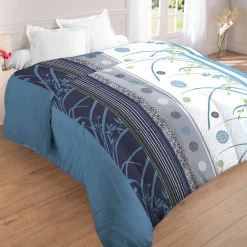 Dekbed<Blancheporte Bedrukt dekbed in microvezel Floral 200 g/m2 blauw