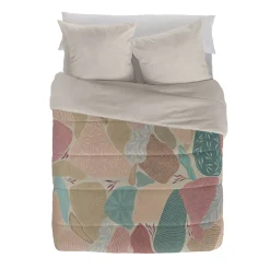 Dekbed<Blancheporte Bedrukt dekbed in microvezel Catalan 200 g/m² blauw / roze