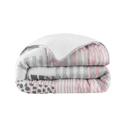 Dekbed<Blancheporte Bedrukt dekbed in microvezel, Savane - 400g/m2 grijs