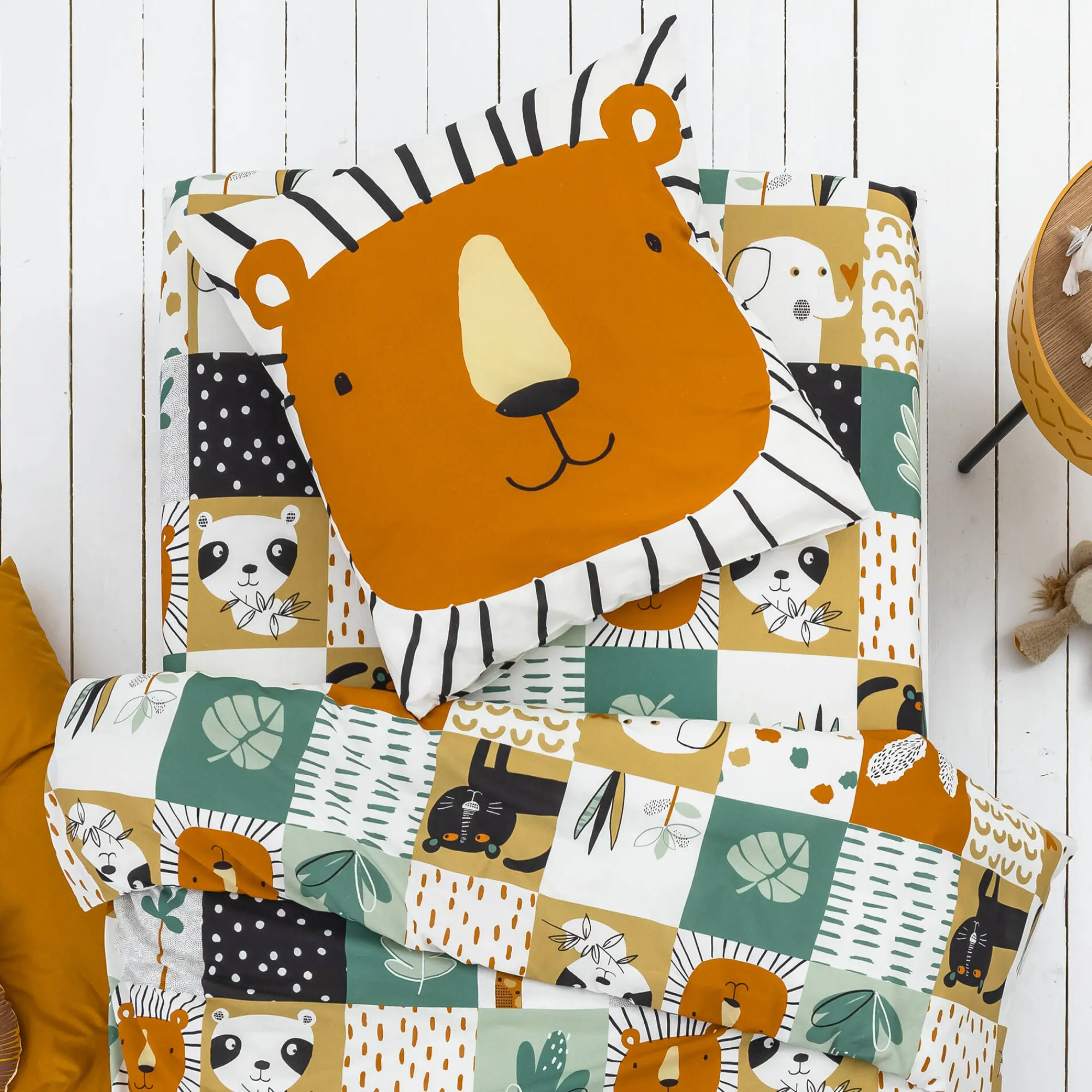 Bedlinnenset Kids|Bedlinnenset Kids<Blancheporte Bedrukt kinderbedlinnen Africa - katoen wit