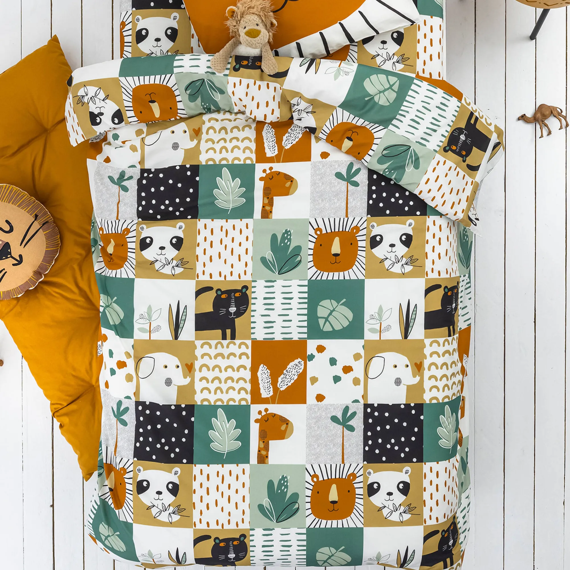 Bedlinnenset Kids|Bedlinnenset Kids<Blancheporte Bedrukt kinderbedlinnen Africa - katoen wit