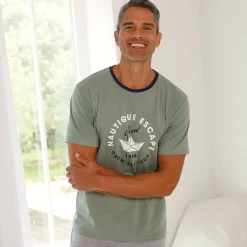 Pyjama En Kamerjas<Blancheporte Bedrukt pyjamashirt met korte mouwen groen