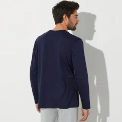 Pyjama En Kamerjas<Blancheporte Bedrukt pyjamashirt met lange mouwen marine