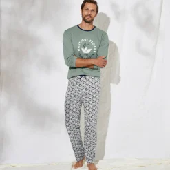 Pyjama En Kamerjas<Blancheporte Bedrukt pyjamashirt met lange mouwen groen