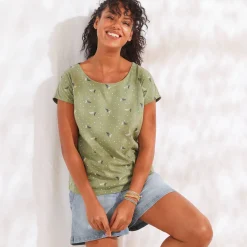 T-Shirt En Topje<Blancheporte Bedrukt T-shirt - verantwoorde aankoop kaki