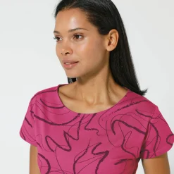 T-Shirt En Topje<Blancheporte Bedrukt T-shirt met korte mouwen framboos