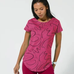 T-Shirt En Topje<Blancheporte Bedrukt T-shirt met korte mouwen framboos