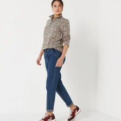 T-Shirt En Topje<Blancheporte Bedrukt T-shirt met opstaande ritskraag kaki