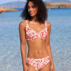 Badmode|Badmode<Blancheporte Bedrukte bikinislip in midimodel Linao grenadine / ecru