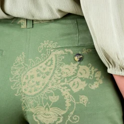 Broek<Blancheporte Bedrukte broek met kasjmiermotief bronskleur