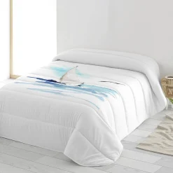 Deken En Bedsprei|Deken, Boutis En Bedsprei<Blancheporte Bedrukte, gematelasseerde bedsprei Zee wit