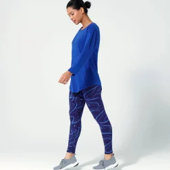 Broek<Blancheporte Bedrukte legging, print in potloodstijl marine