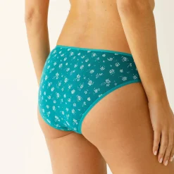 Slip En Shorty<Blancheporte Bedrukte midislip in stretchkatoen - set van 10 smaragd / roze
