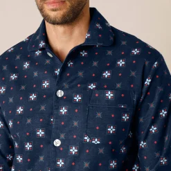 Pyjama En Kamerjas<Blancheporte Bedrukte pyjama met knopen, in flanel marine