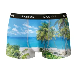 Ondergoed<Blancheporte Bedrukte shorty in rekbare microvezel - set van 2 groen