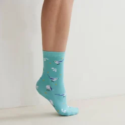 Panty’s, Kniekousen En Sokken<Blancheporte Bedrukte sokken - set van 3 paar blauw / groen