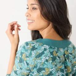 T-Shirt En Topje|Bloes En Tuniek<Blancheporte Bedrukte tuniek met V-hals groen / honing