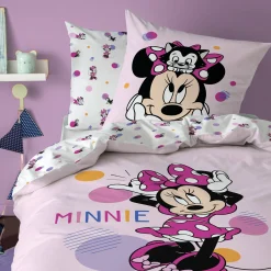 Bedlinnenset Kids|Delige Bedlinnenset<Minnie Bedset ® - katoen roze